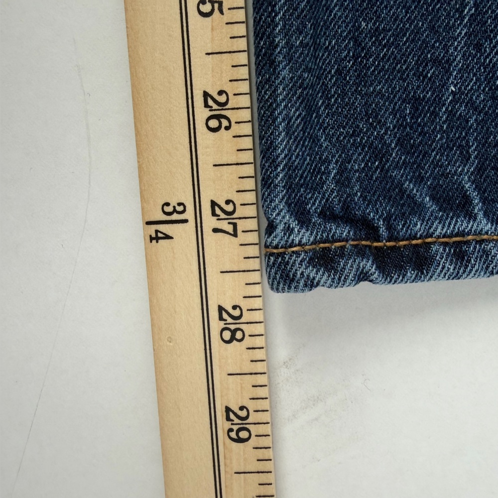 Old Navy Retro Y2K 90s Indigo Blue Denim Ankle Length Overalls Size 6 - Picture 11 of 14